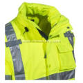 Men's Waterproof Lime High-Visibility Work Jacket